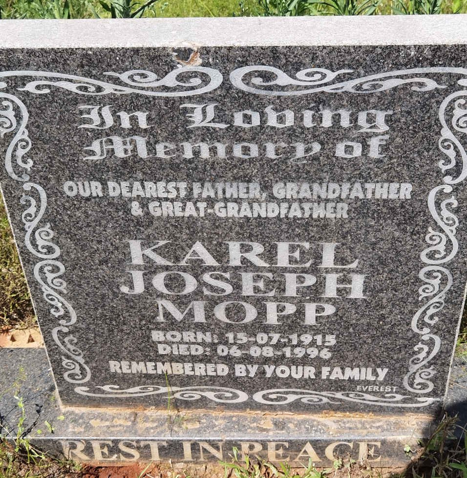 MOPP Karel Joseph 1915-1996