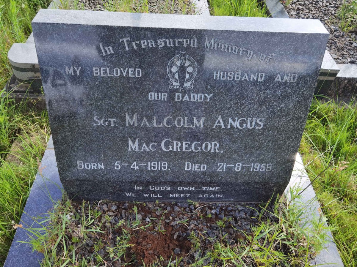 MACGREGOR Malcolm Angus 1919-1959