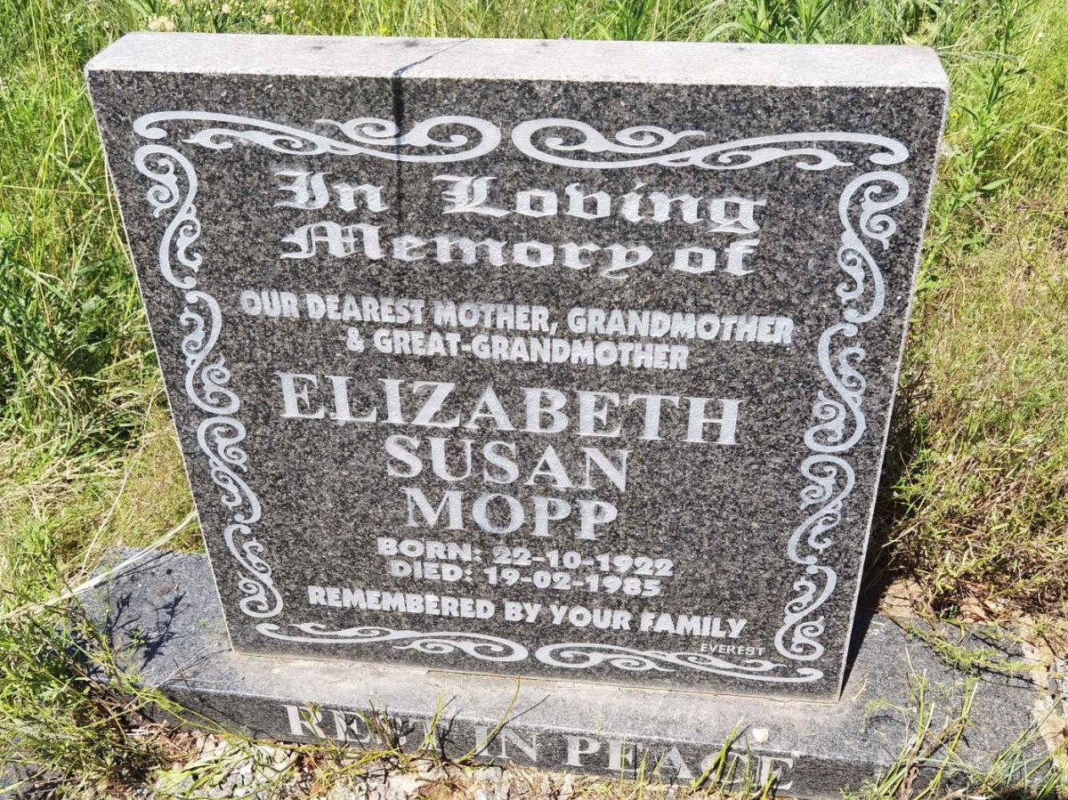 MOPP Elizabeth Susan 1922-1985