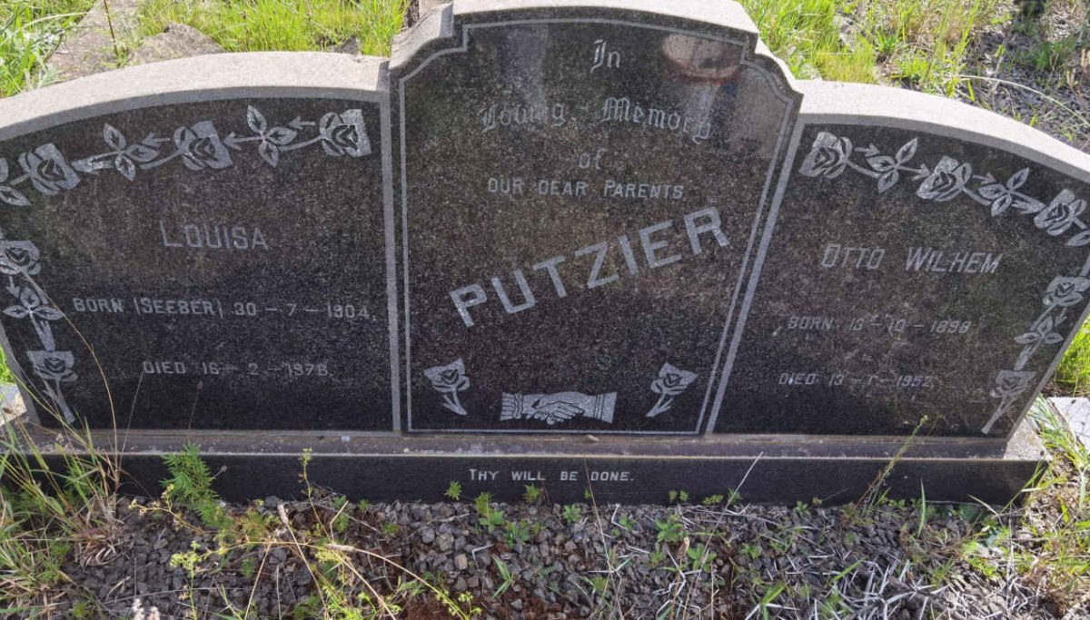 PUTZIER Otto Wilhem 1898-1952 &amp; Louisa SEEBER 1904-1978
