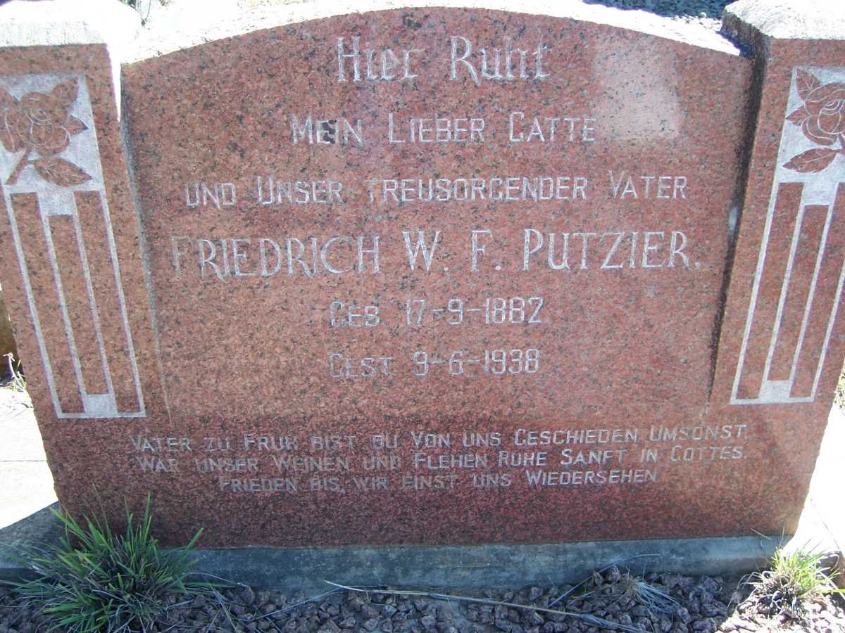 PUTZIER Friedrich W.F. 1882-1938