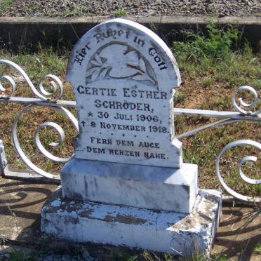 SCHRODER Gertie Esther 1906-1918