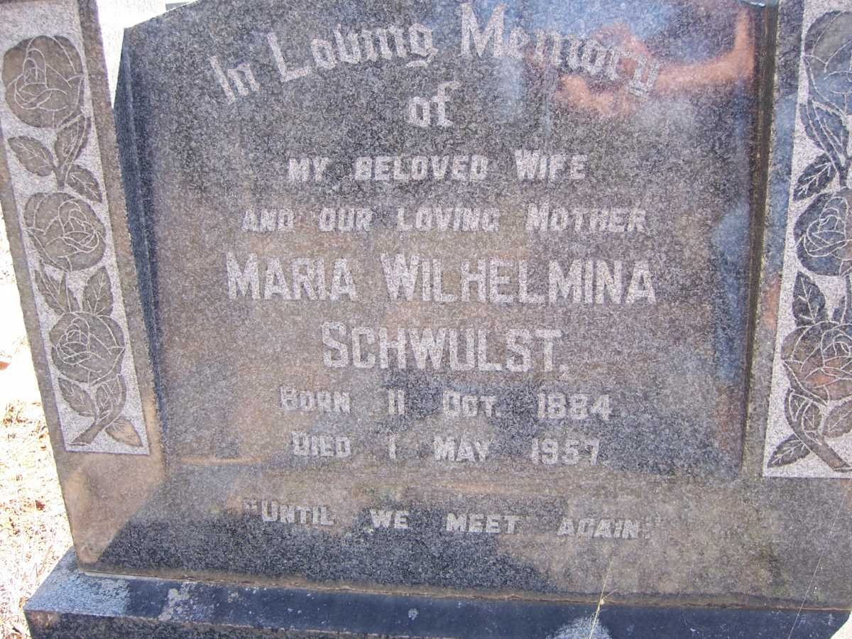 SCHWULST Maria Wilhelmina 1884-1957