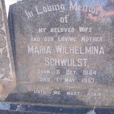 SCHWULST Maria Wilhelmina 1884-1957