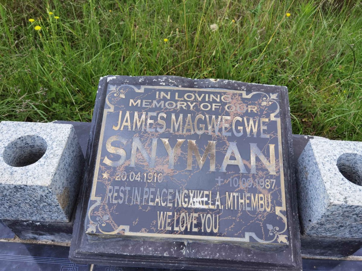 SNYMAN James Magwegwe 1910-1987