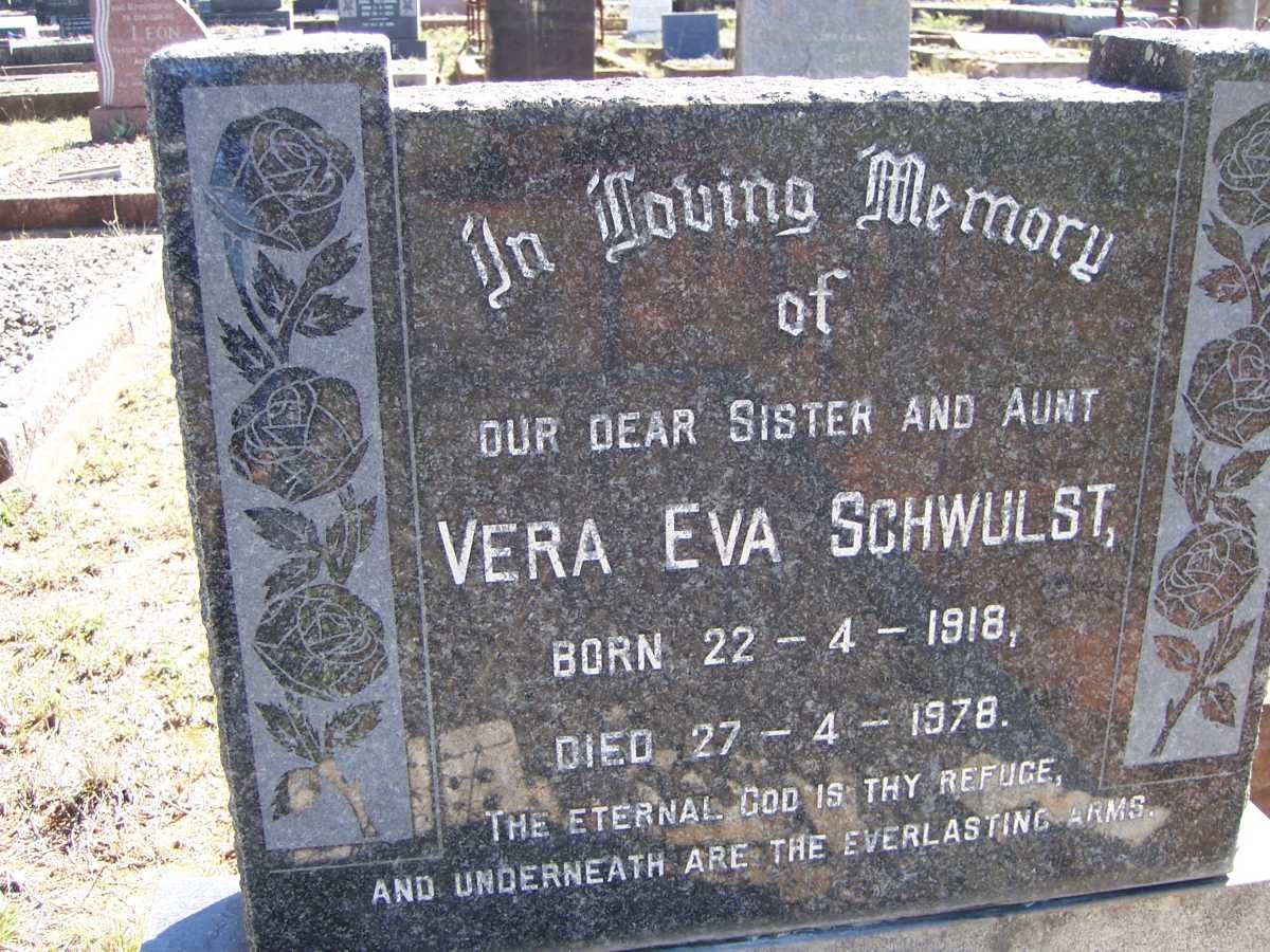 SCHWULST Vera Eva 1918-1978