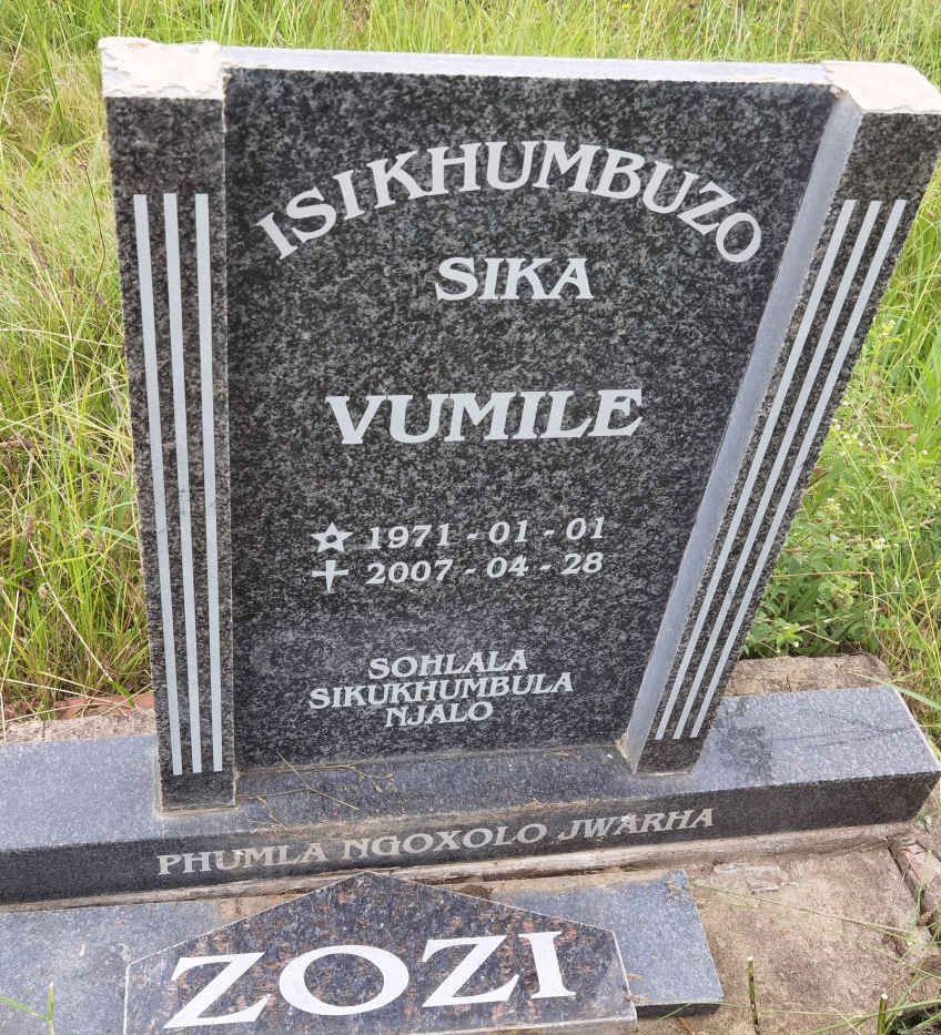 ZOZI Isikhumbuzo Sika Vumile 1971-2007