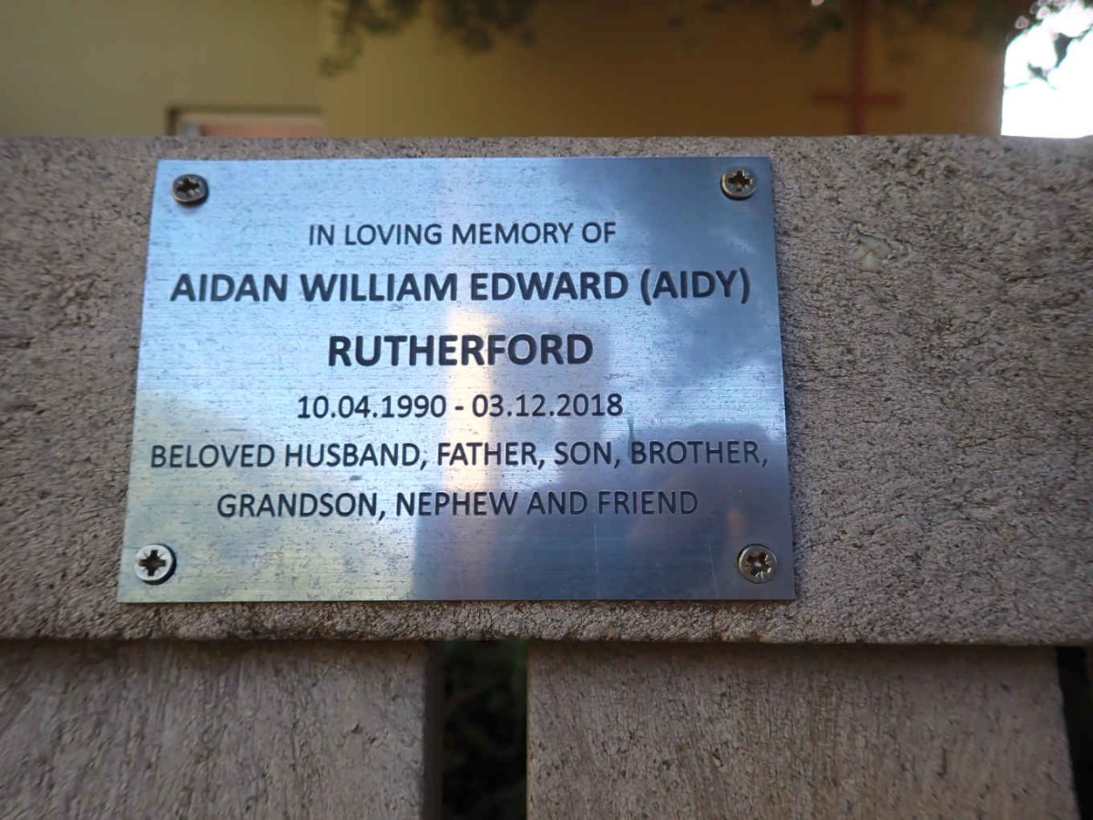 RUTHERFORD Aidan William Edward 1990-2018