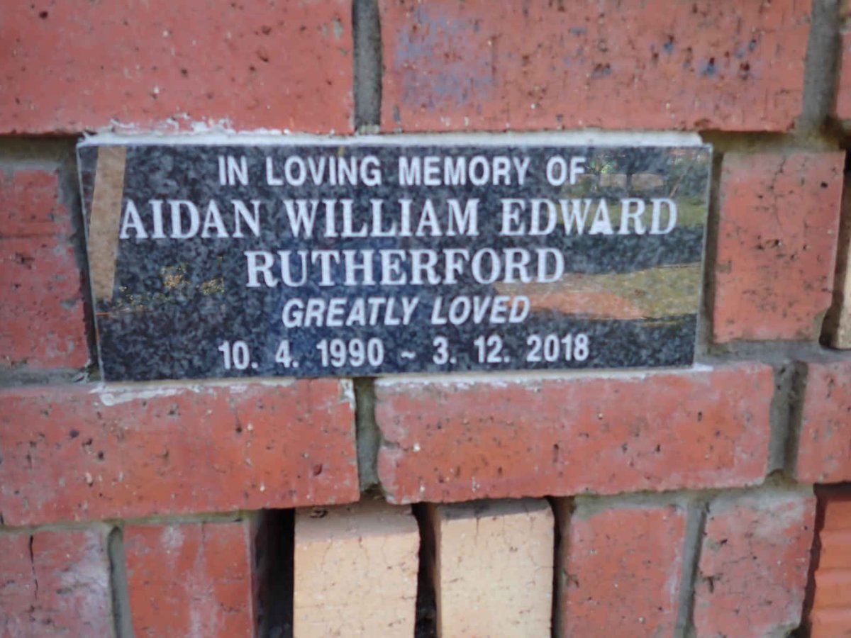 RUTHERFORD Aidan William Edward 1990-2018