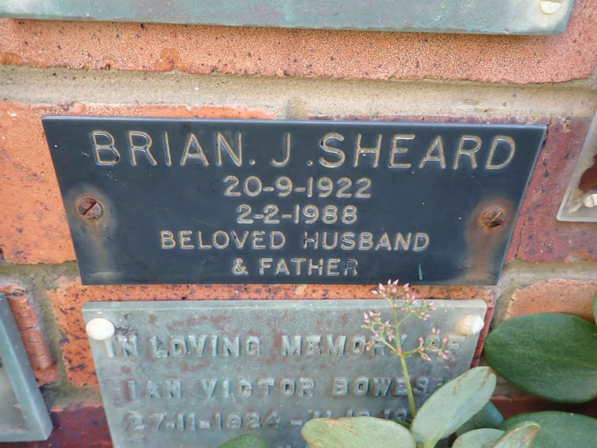 SHEARD Brian J. 1922-1988