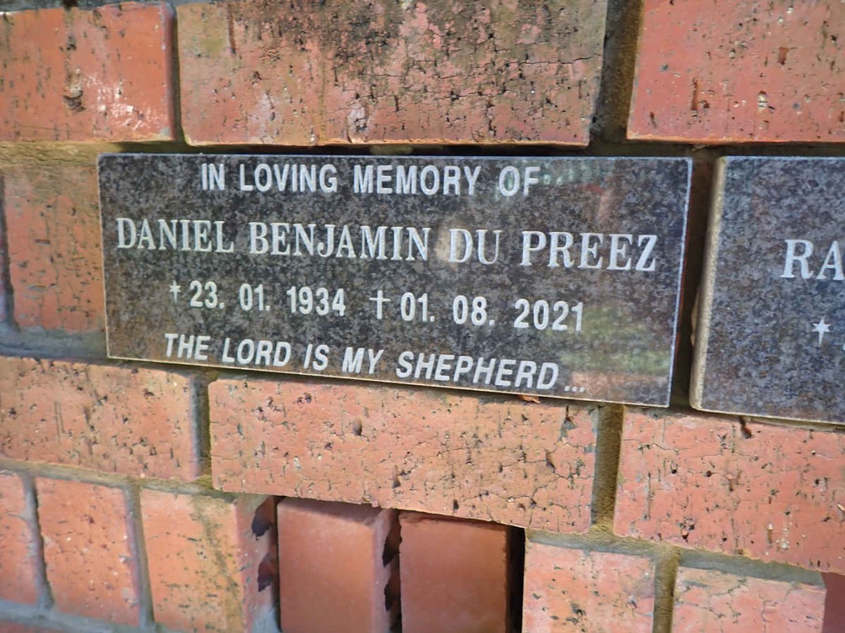 PREEZ Daniel Benjamin, du 1934-2021