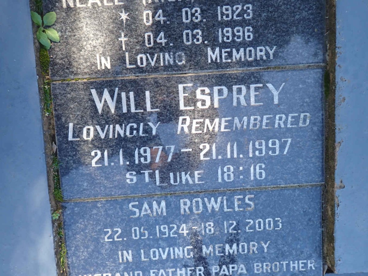 ESPREY Will 1977-1997