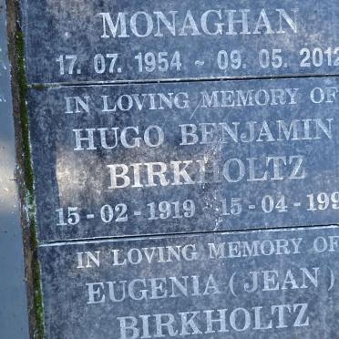 BIRKHOLZ Hugo Benjamin 1919-1993