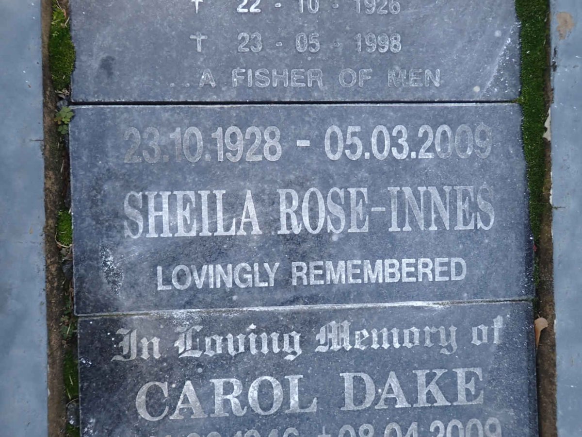 INNES Sheila, ROSE 1928-2009
