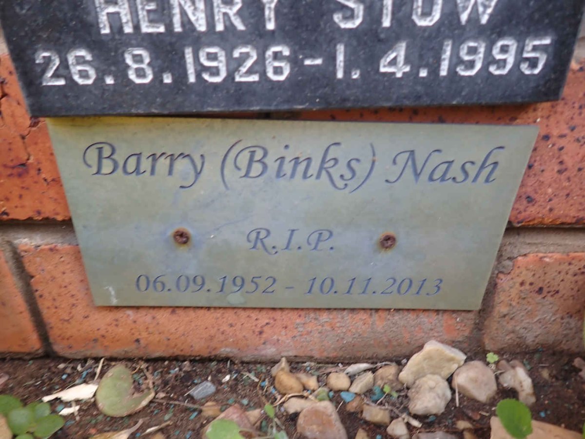 NASH Barry 1952-2013