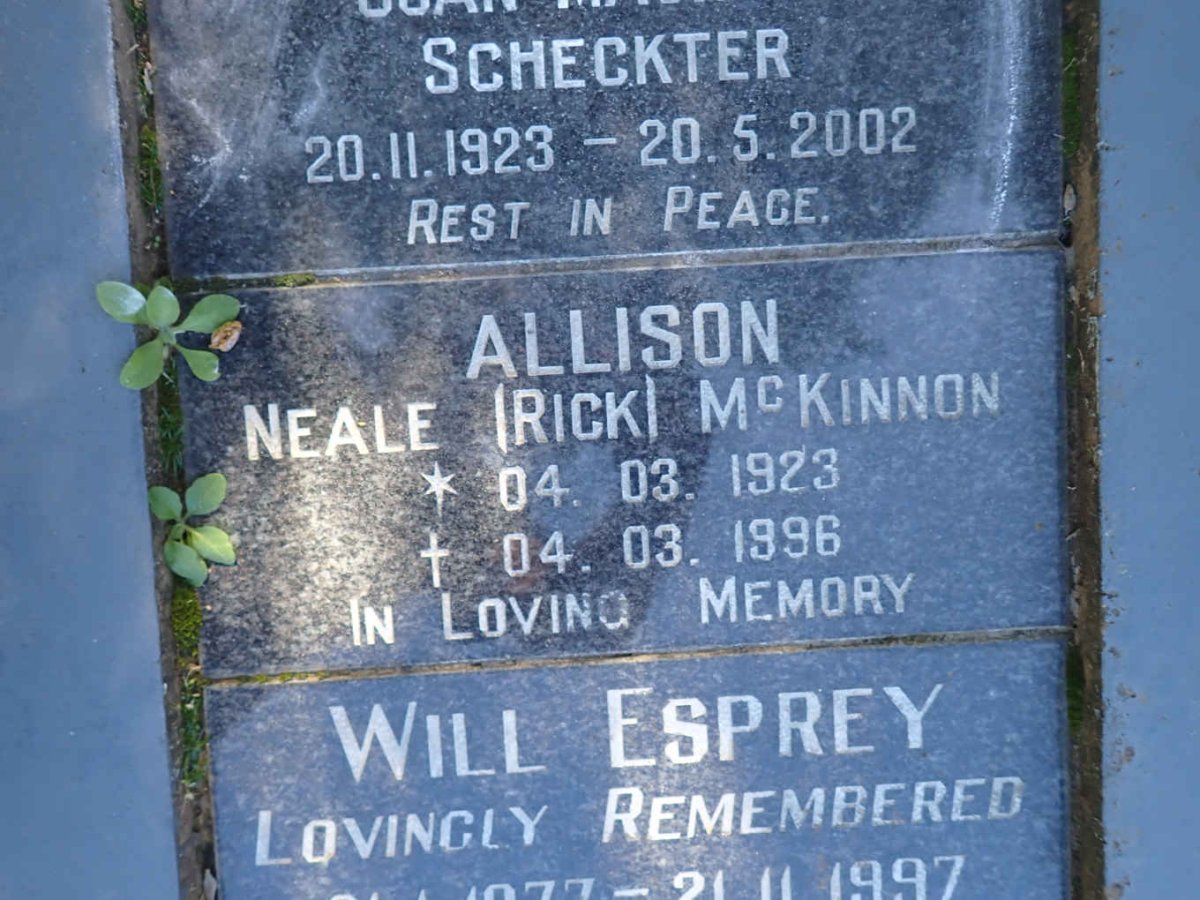 ALLISON Neale McKinnon 1923-1996