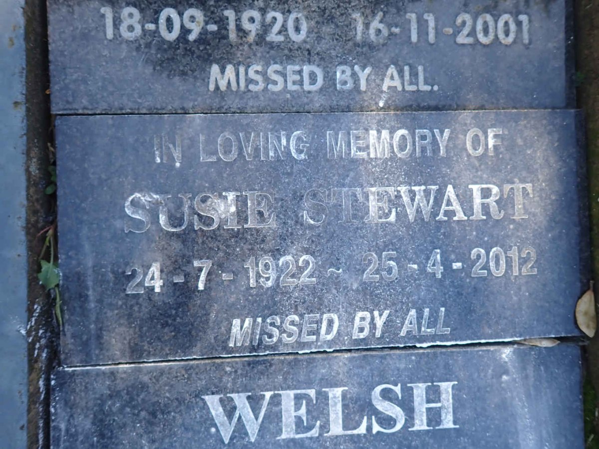 STEWART Susie 1922-2012