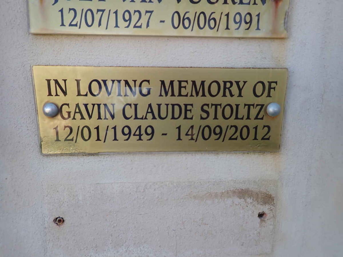 STOLTZ Gavin Claude 1949-2012
