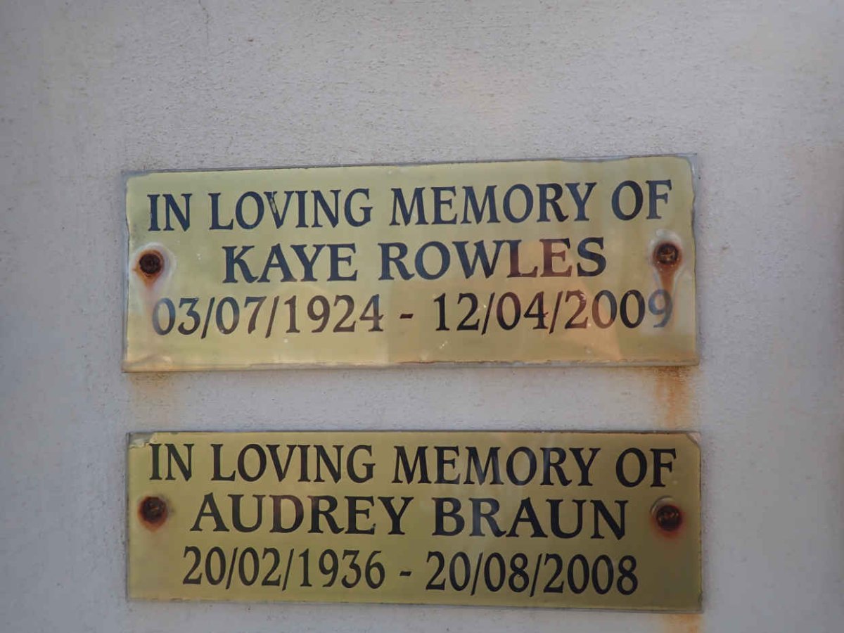 ROWLES Kaye 1924-2009 :: BRAUN Audrey 1936-2008