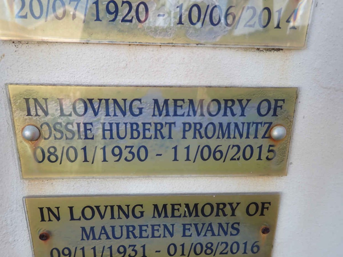 PROMNITZ Ossie Hubert 1930-2015