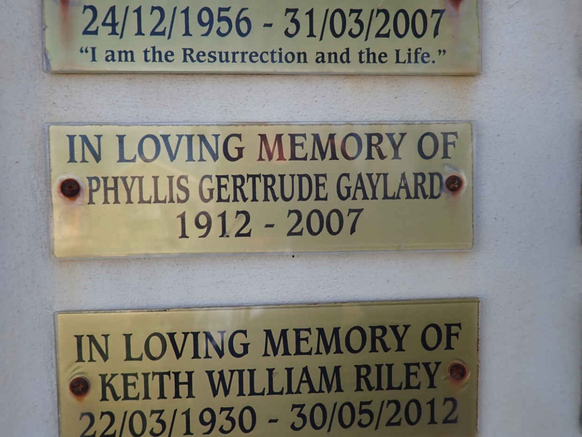 GAYLARD Phyllis Gertrude 1912-2007