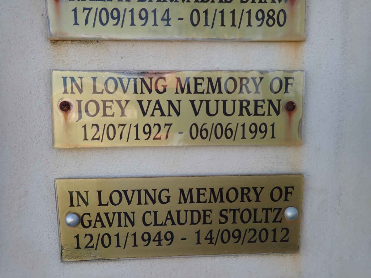 VUUREN Joey, van 1927-1991