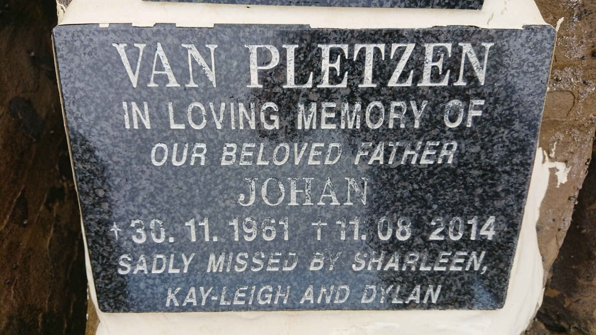 PLETZEN Johan, van 1961-2014
