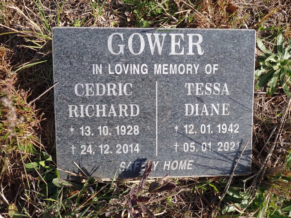 GOWER Cedric Richard 1928-2014 &amp; Tessa Diane 1942-2021