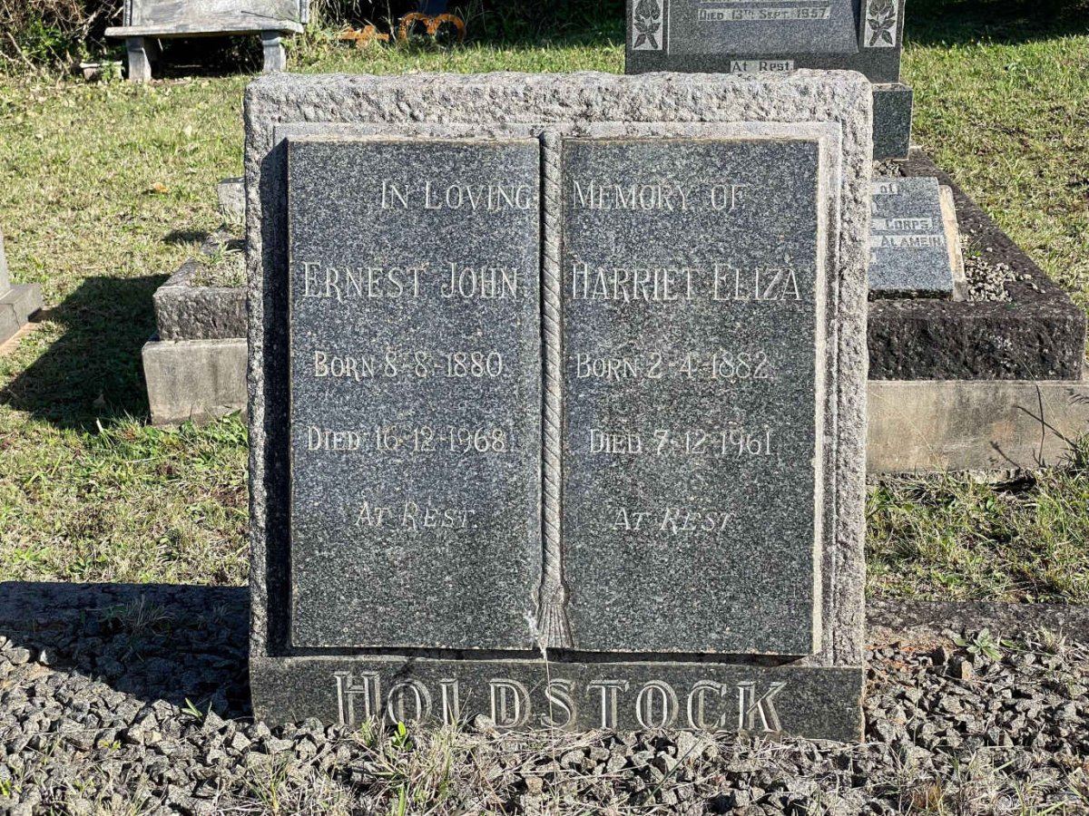HOLDSTOCK Ernest John 1880-1968 &amp; Harriet Eliza 1882-1961