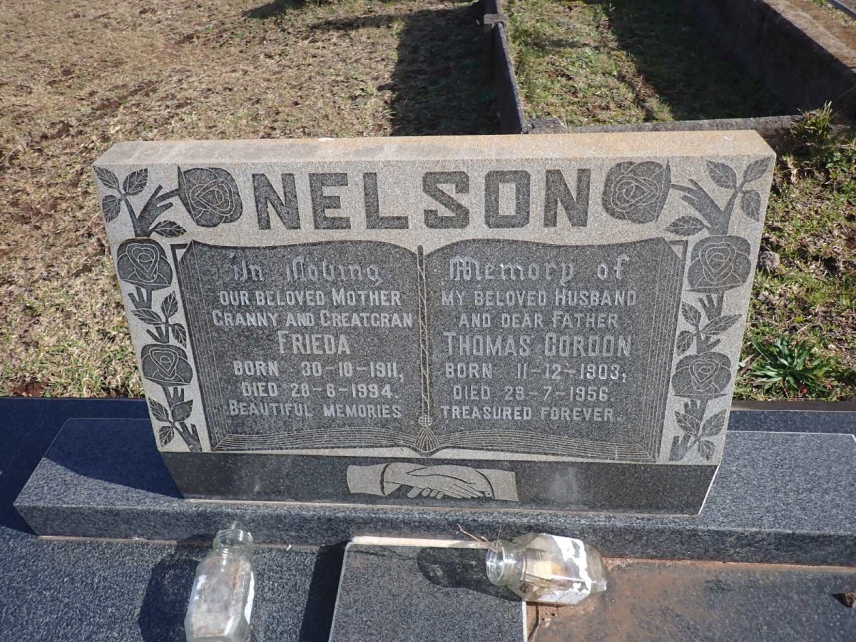 NELSON Thomas Gordon 1903-1956 &amp; Frieda 1911-1994