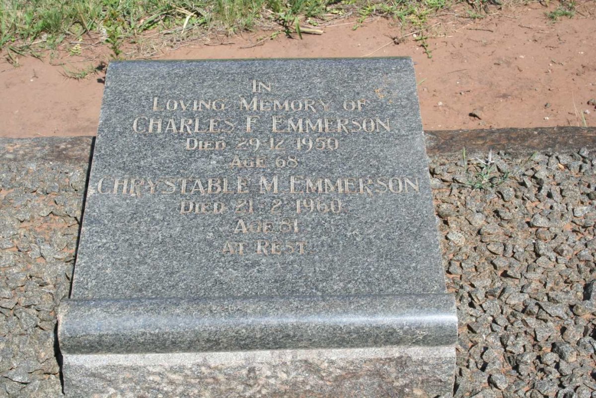 EMMERSON Charles F. -1950 &amp; Chrystable M. -1960