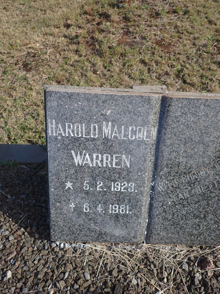 WARREN Harold Malcolm 1923-1981