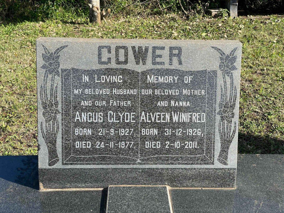 GOWER Angus Clyde 1927-1977 &amp; Alveen Winifred 1926-2011