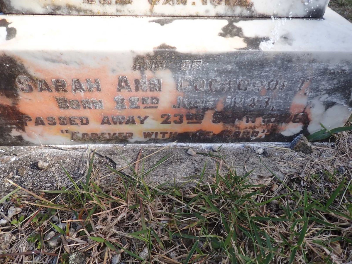 COCKCROFT John Henry 1840-1912 & Sarah Ann 1843-19?6 _2