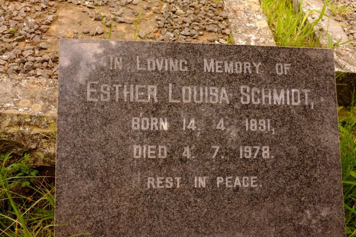 SCHMIDT Esther Louisa 1891-1978