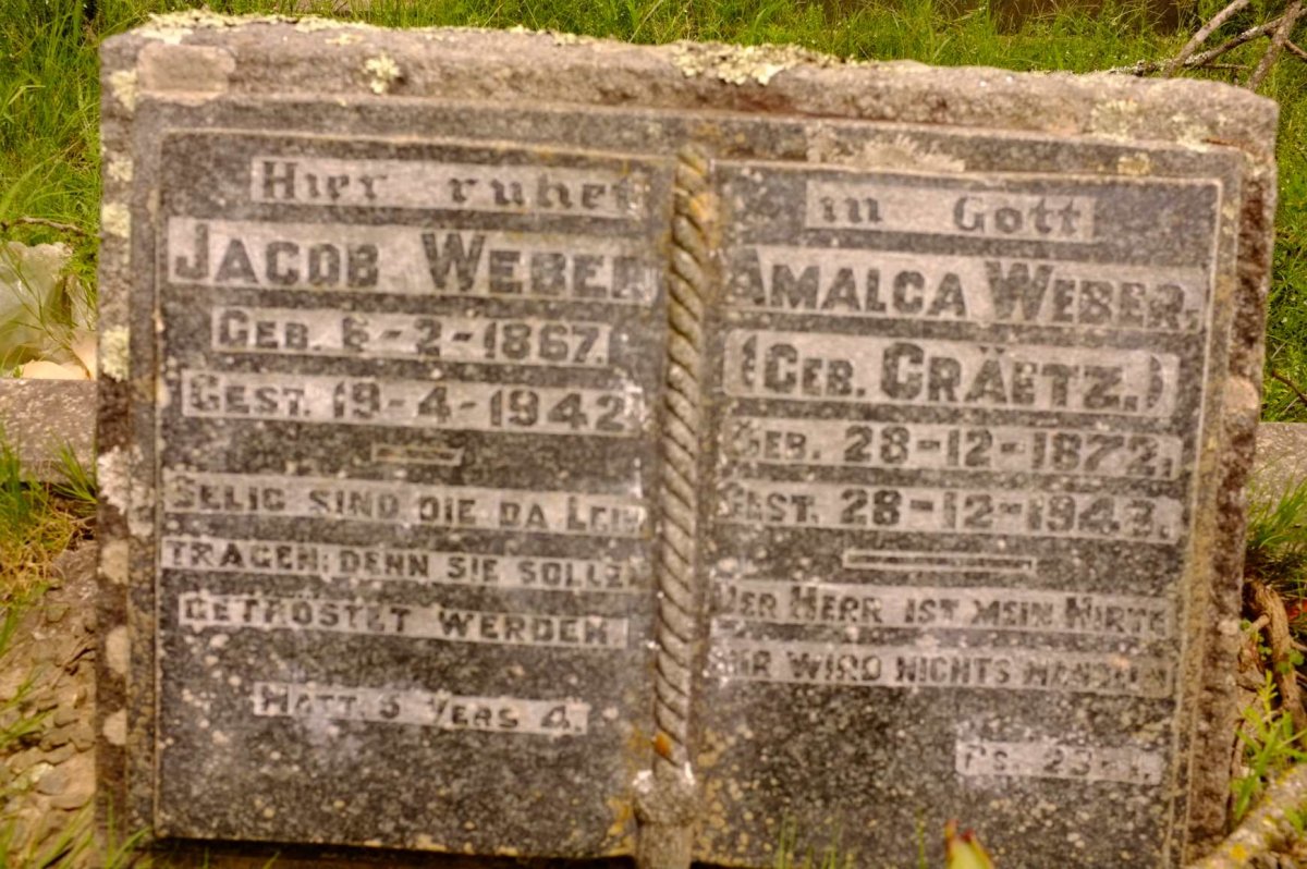 WEBER Jacob 1867-1942 &amp; Amalca nee CRAETZ 1872-1943