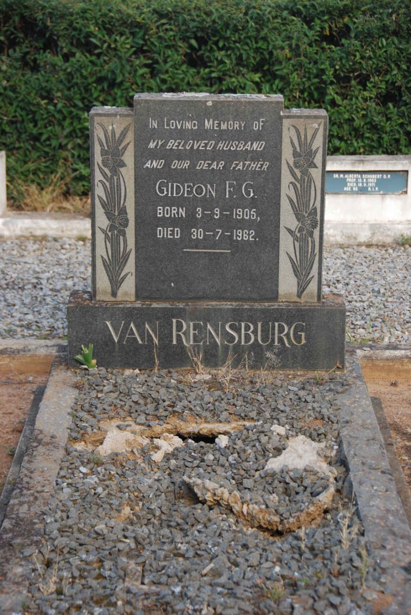 RENSBURG Gideon F.G., van 1905-1962