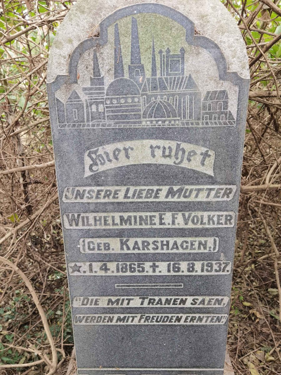 VOLKER Wilhelmine E.F. nee KARSHAGEN 1865-1937