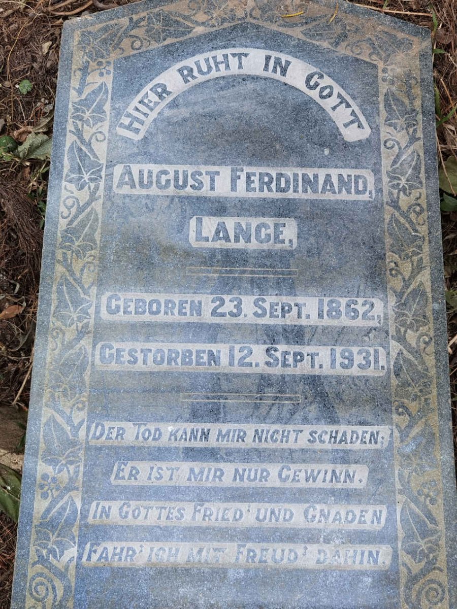 LANGE August Ferdinand 1862-1931