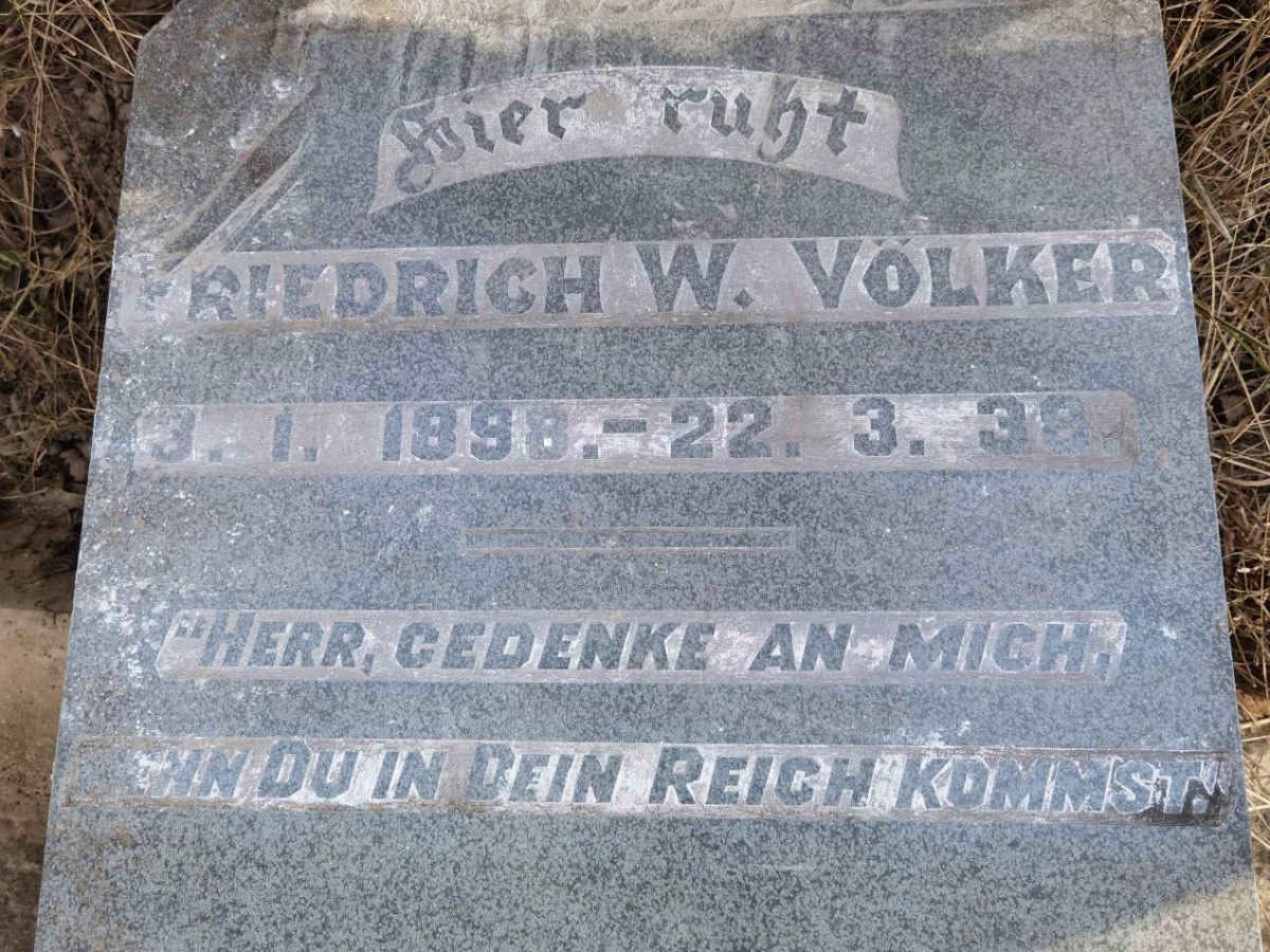 VOLKER Friedrich W. 1898-1938