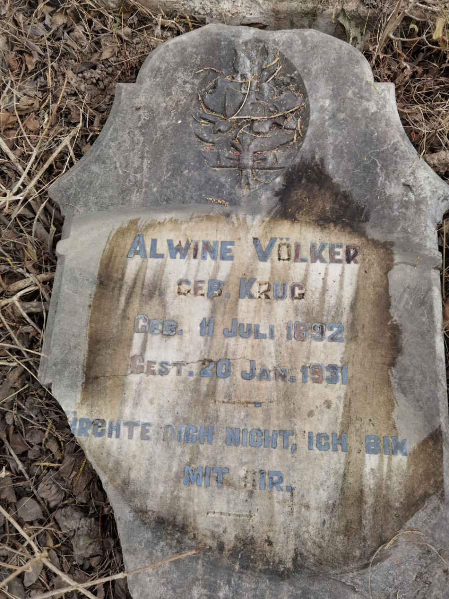 VOLKER Alwine nee KRUG 1892-1931