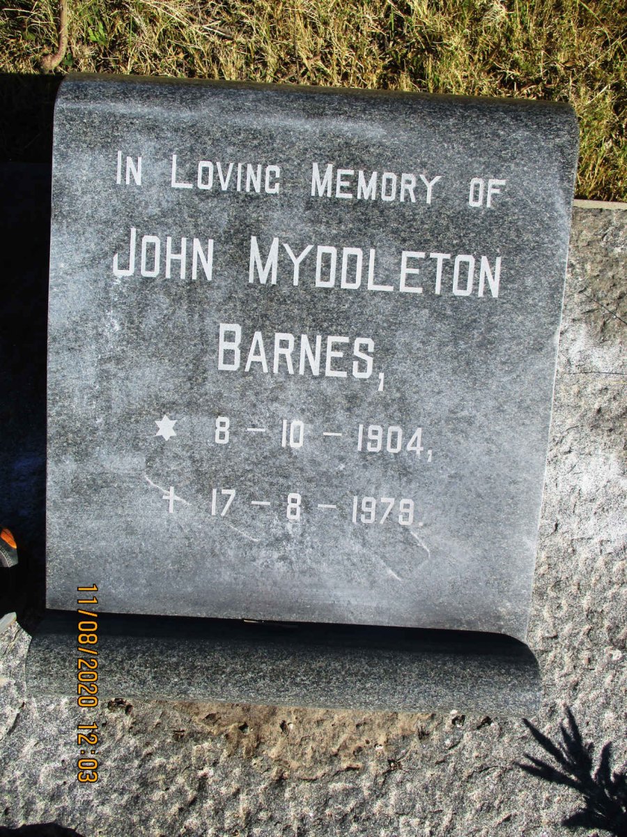BARNES John Myddleton 1904-1978