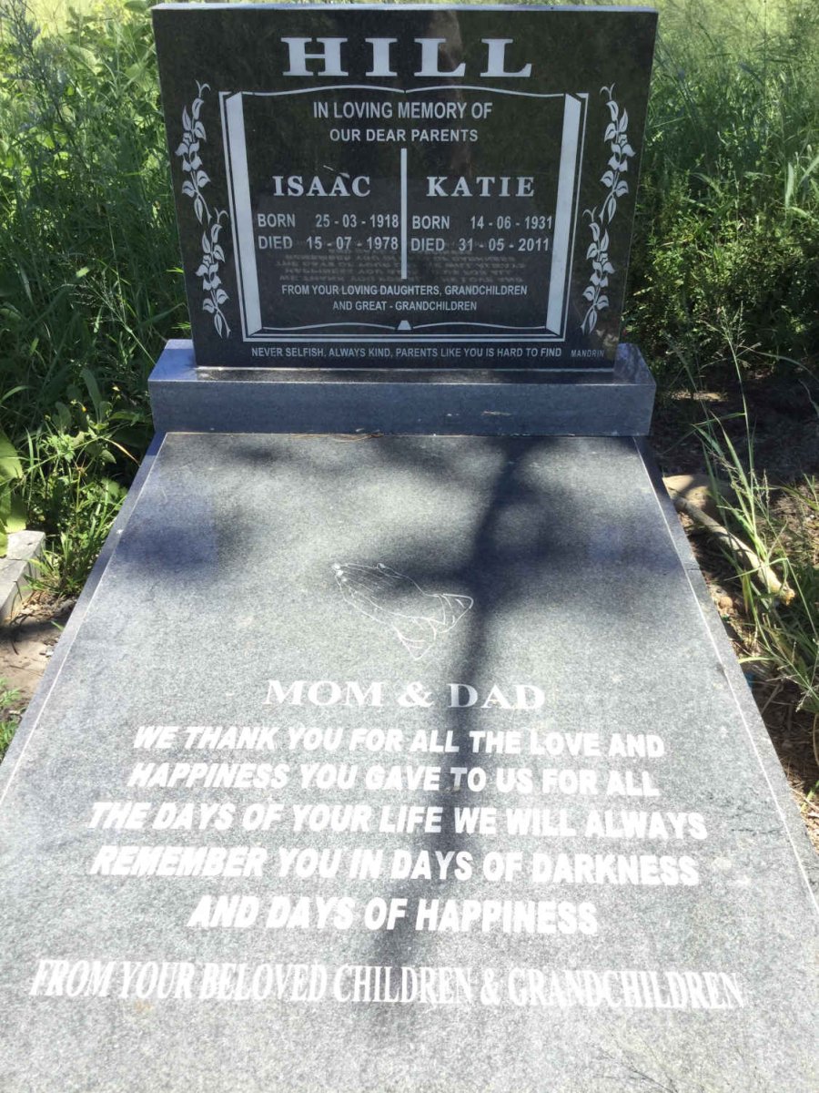 HILL Isaac 1918-1978 &amp; Katie 1931-2011