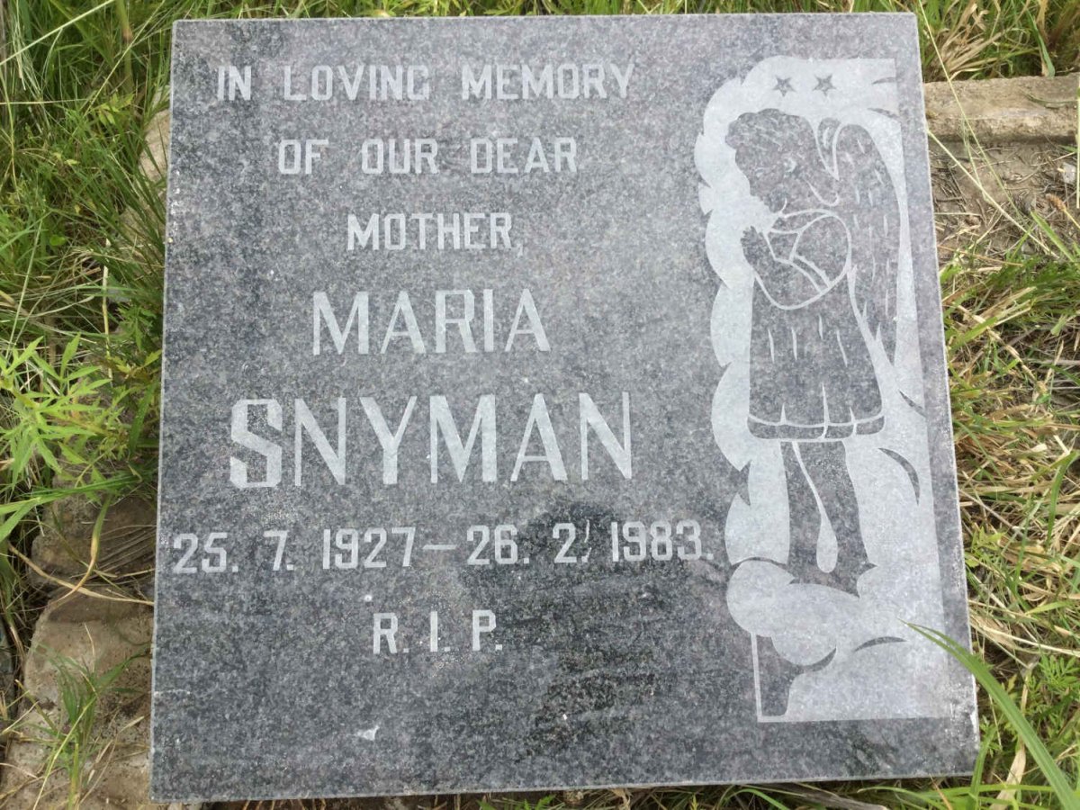 SNYMAN Maria 1927-1983