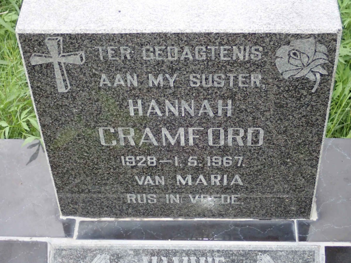 CRAMFORD Hannah 1928-1967