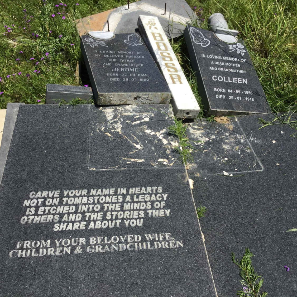 BOSSR Jerome 1942-1992 &amp; Colleen 1?50-1918
