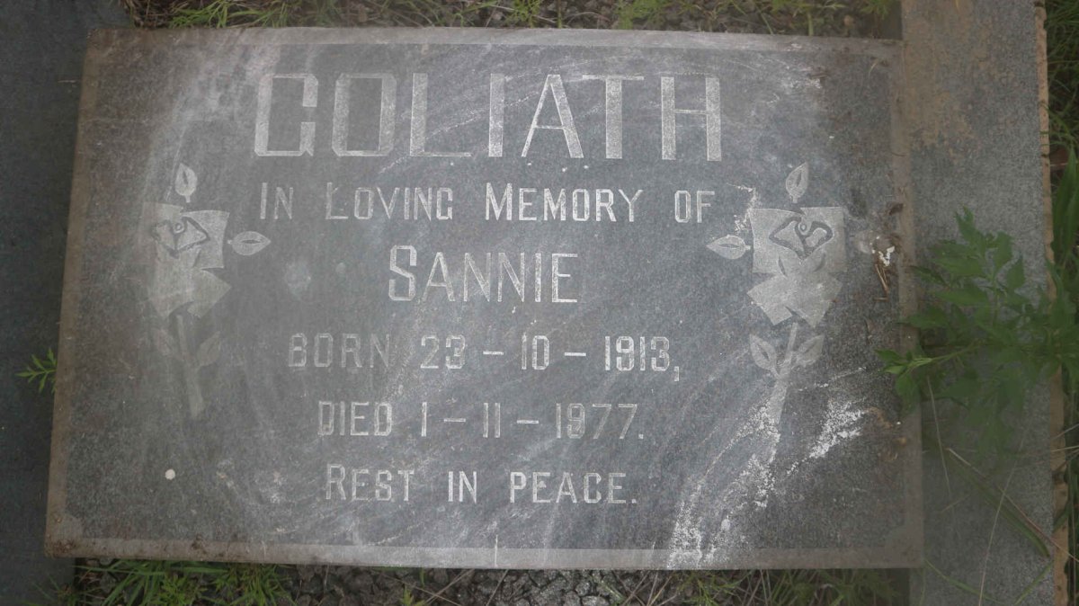 GOLIATH Sannie 1913-1977