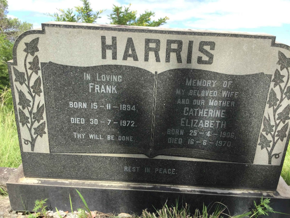 HARRIS Frank 1894-1972 &amp; Catherine Elizabeth 1906-1970