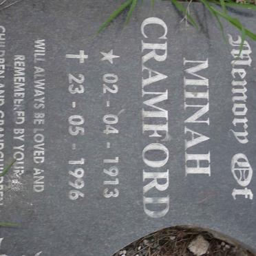 CRAMFORD Minah 1913-1996
