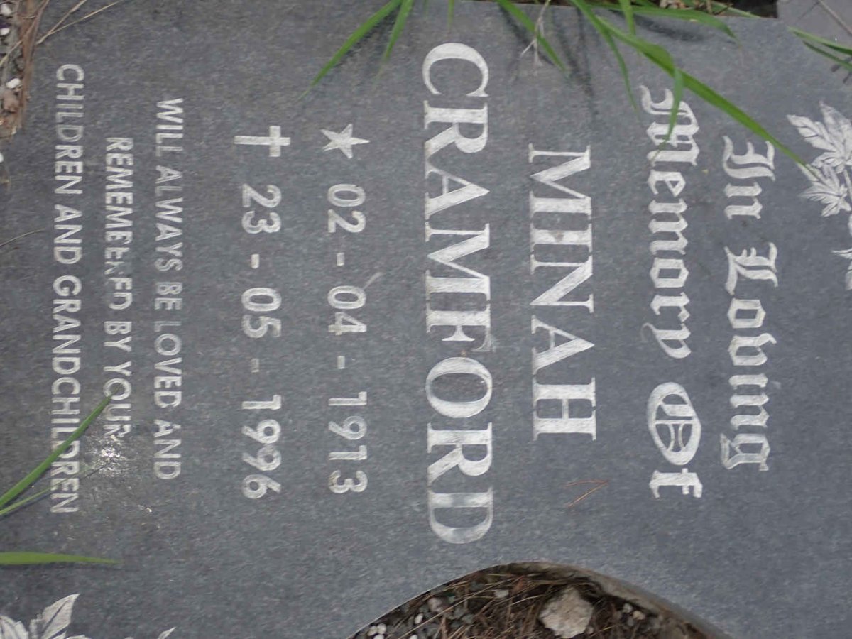 CRAMFORD Minah 1913-1996